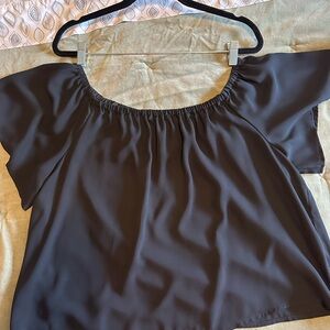 Elegant Black Off-Shoulder Women's Top